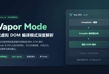 Vue 3.6 Vapor Mode 深度解析：虚拟 DOM 被编译掉之后，我们该关心什么