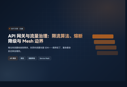 API 网关与流量治理：限流算法、熔断降级与 Mesh 边界