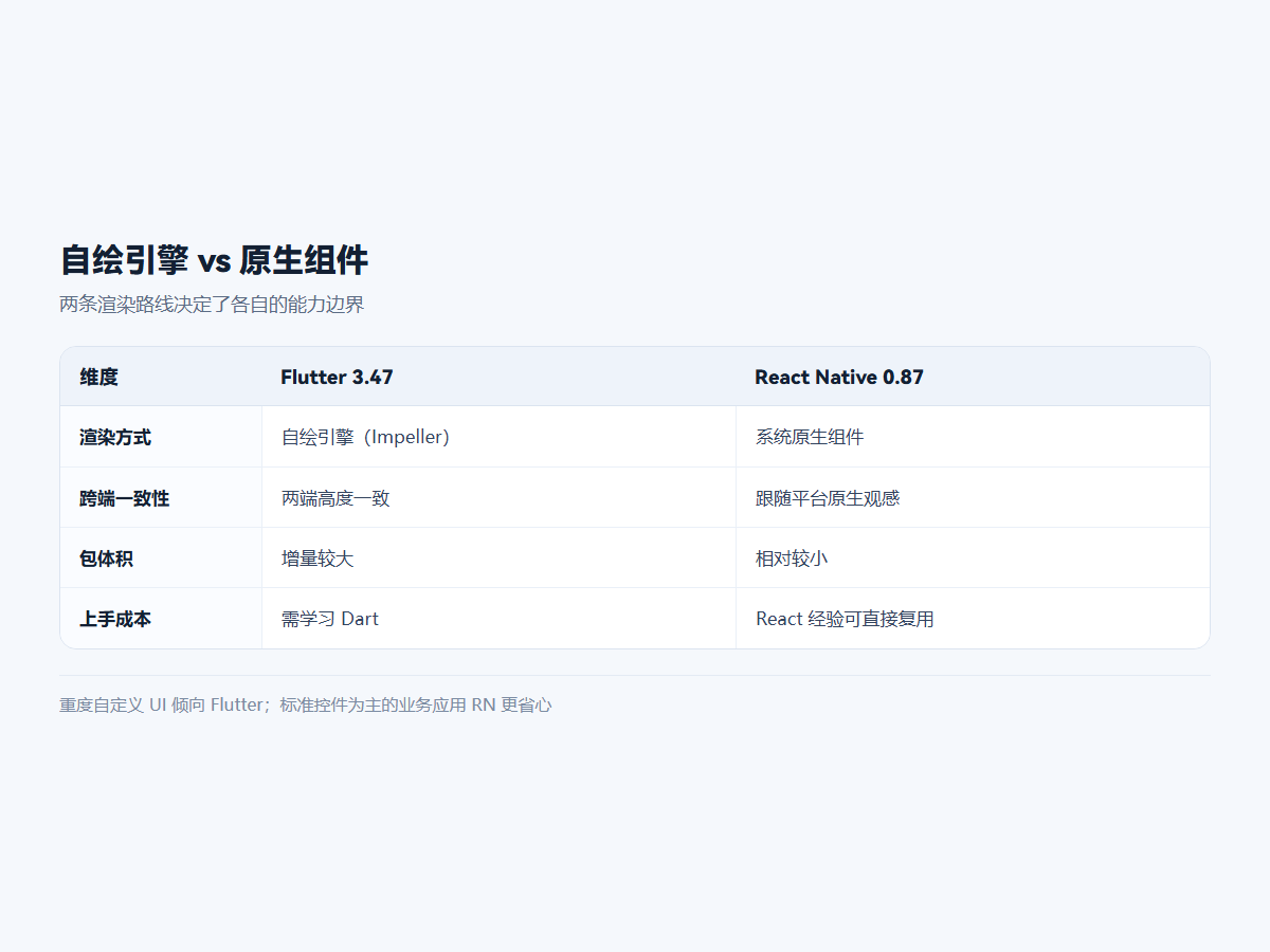 自绘引擎 vs 原生组件