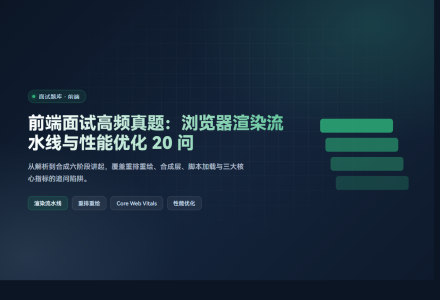 前端面试高频真题：浏览器渲染流水线与性能优化 20 问