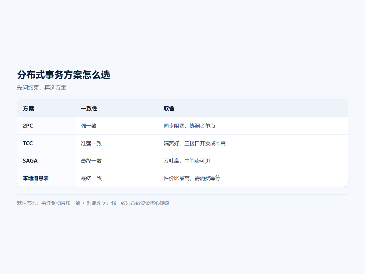 分布式事务方案怎么选