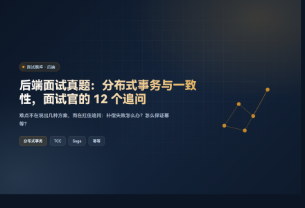 后端面试真题：分布式事务与一致性，面试官的 12 个追问