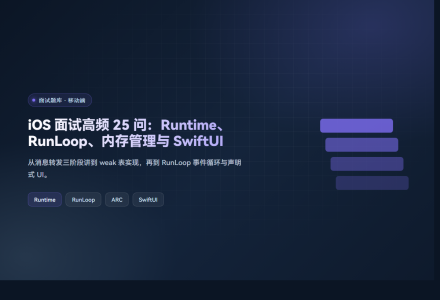 iOS 面试高频 25 问：Runtime、RunLoop、内存管理与 SwiftUI