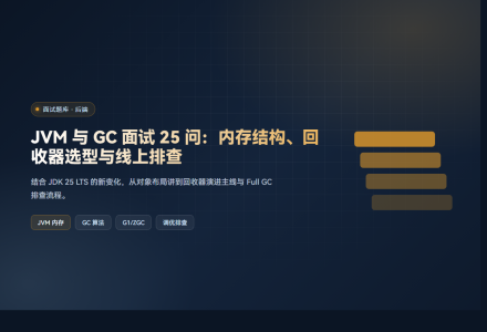 JVM 与 GC 面试 25 问：内存结构、回收器选型与线上排查