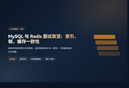 MySQL 与 Redis 面试攻坚：索引、锁、缓存一致性